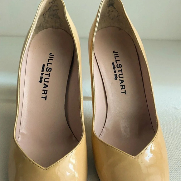 Vintage Jill Stuart Nude Patent LEather Pointy Toe  Classic Heels 8M - Picture 11 of 14